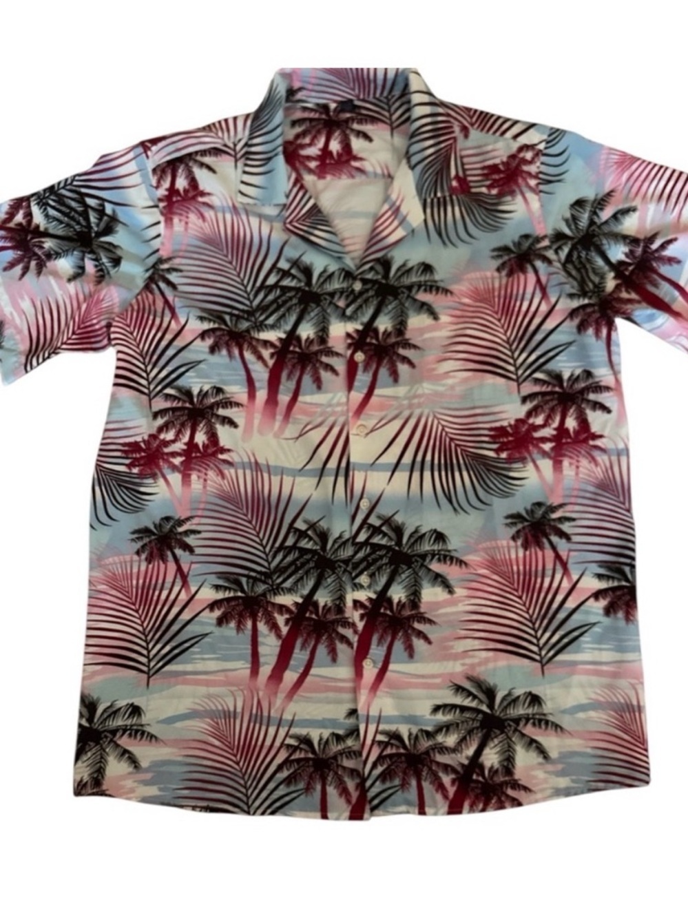 Tropical Hawaiian Print Men's Button Up Shirt SET OF 2! - Picture 10 of 12